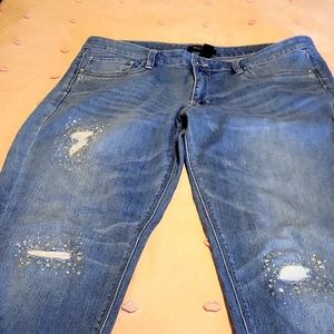 White house black market sparkle design jeans!